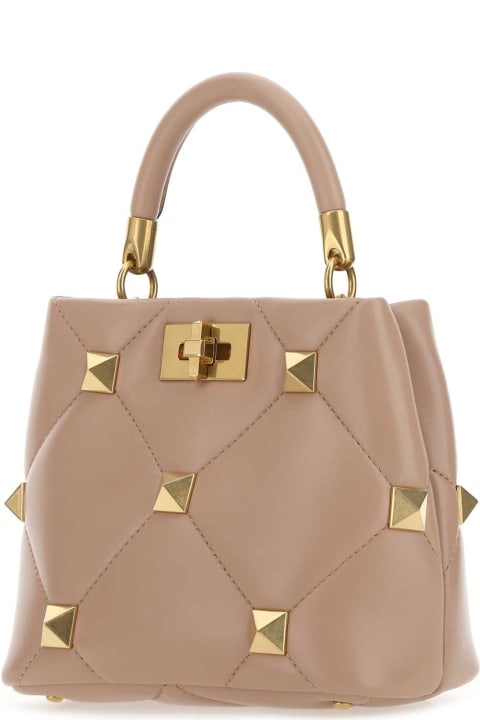 Valentino Garavani Bags for Women Valentino Garavani Powder Pink Nappa Leather Small Roman Stud Handbag
