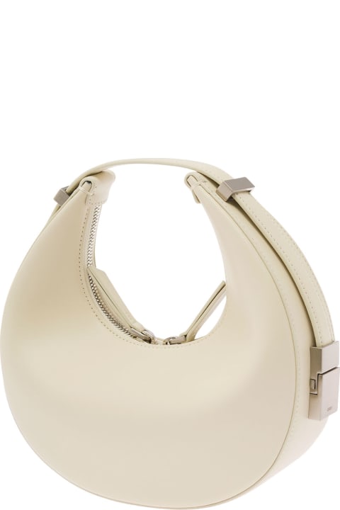 OSOI for Women OSOI 'mini Toni' White Hobo Handbag With Engraved Logo In Leather Woman