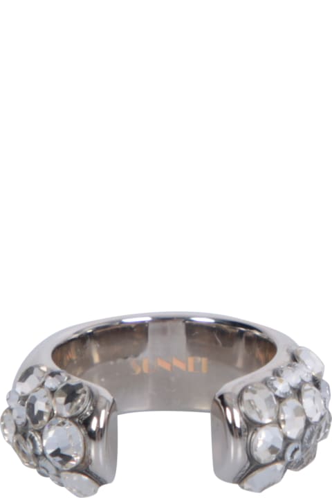 Sunnei for Women Sunnei Silver Rhinestone Ring
