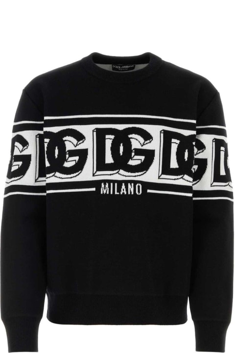 Fleeces & Tracksuits for Men Dolce & Gabbana Intarsia Knitted Crewneck Jumper