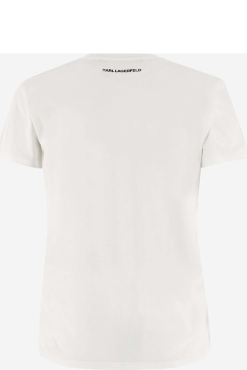 ウィメンズ Karl Lagerfeldのトップス Karl Lagerfeld Cotton T-shirt With Logo