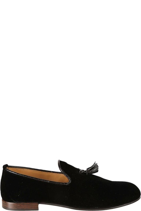 Shoes for Men Tom Ford Tassel-detail Almond-toe Velvet Loafers