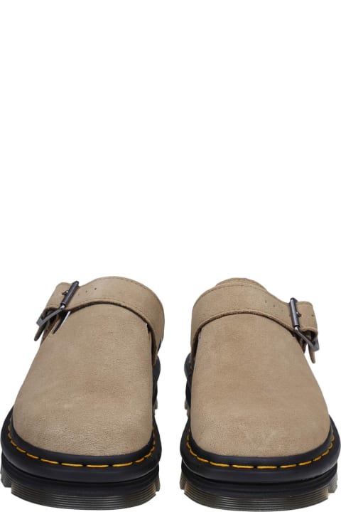 Flat Shoes for Women Dr. Martens Platform Mules In Zebzag Suede