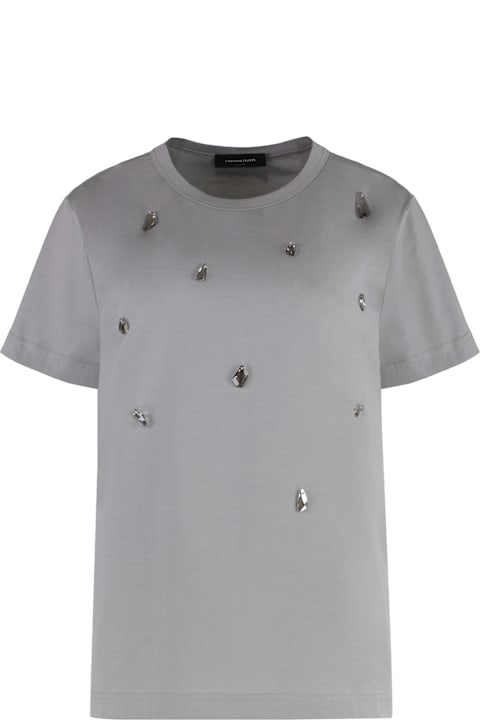آخر صيحات الموضة من السيدات Fabiana Filippi Cotton Crew-neck T-shirt