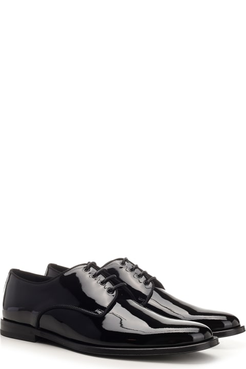 Loafers & Boat Shoes for Men Dolce & Gabbana Lace-up Derbies In Patent Leather