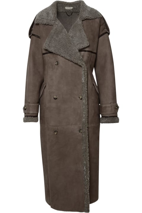 The Mannei Coats & Jackets for Women The Mannei 'jordan' Dove Grey Suede Coat