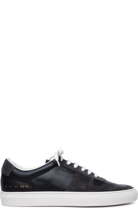 Common Projects Kids Common Projects 'bball Duo' Black Leather Sneakers