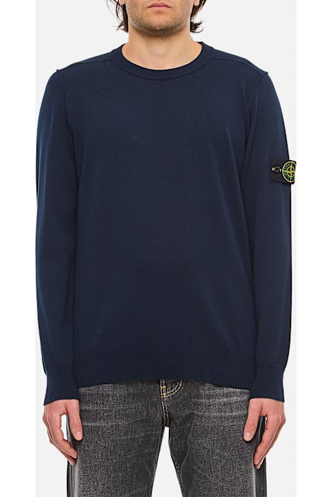 Homeware Stone Island Cotton Pullover With Logo Badge