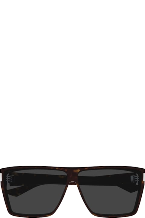 Eyewear Sale for Women Saint Laurent Eyewear Saint Laurent Sl 756 Linea Corner Angle 002 Havana Grey Sunglasses