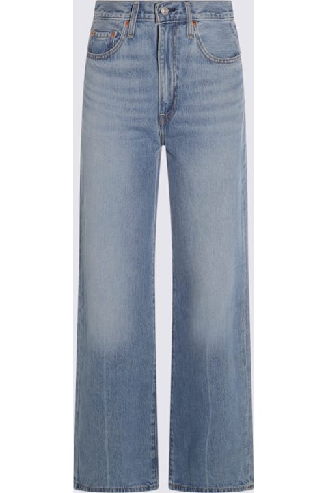 Levi's الملابس لـ السيدات Levi's Light Blue Cotton Denim Jeans