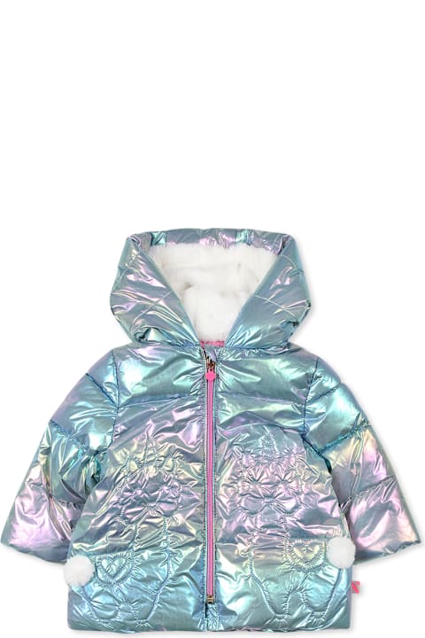 Billieblush Coats & Jackets for Baby Boys Billieblush Multicolour Down Jacket For Baby Girl With Pom Poms