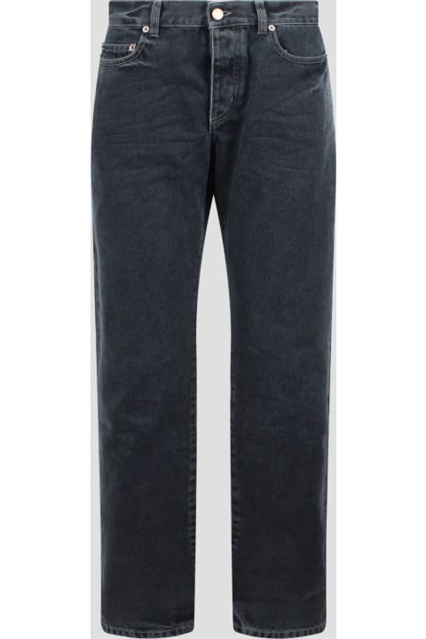 Fashion for Men Saint Laurent Dark Blue Black Denim Slim Fit Jeans