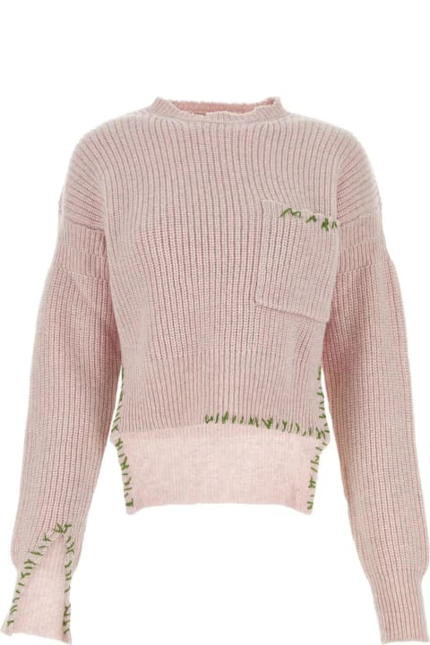Marni Fleeces & Tracksuits for Women Marni Pastel Pink Wool Sweater