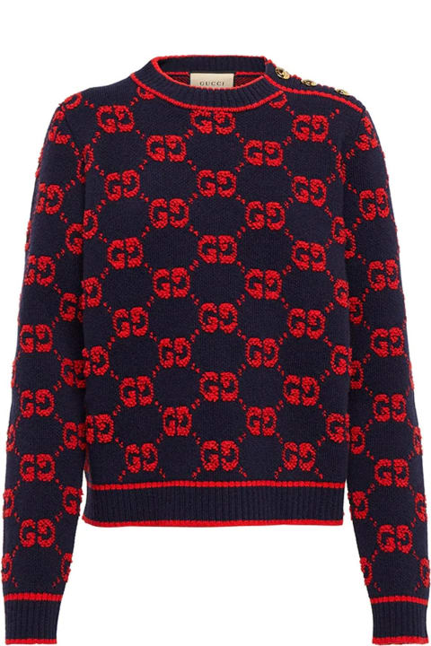 Gucci Sale for Women Gucci Gg Wool Bouclé Jacquard Sweater