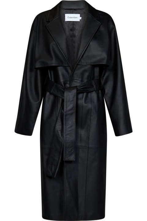 ウィメンズ Calvin Kleinのコート＆ジャケット Calvin Klein Trench Raincoat