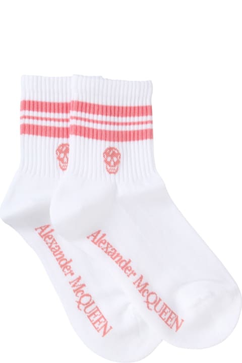 Underwear & Nightwear for Women Alexander McQueen Sock With Sporty Stripes And Skull