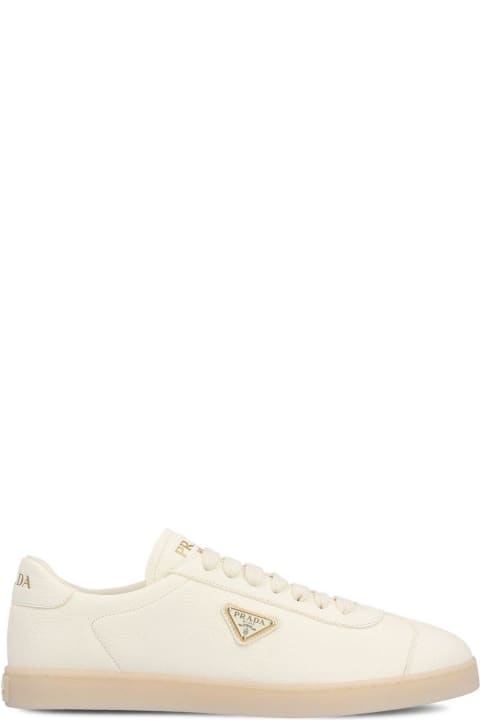 Triangle Logo Plaque Low-top Sneakers