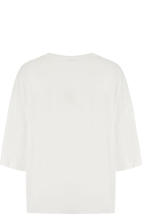 Malo for Women Malo White Cotton Oversize T-shirt