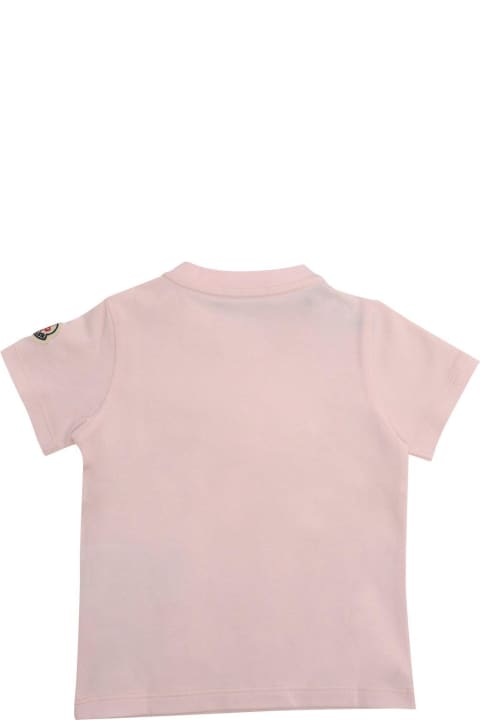 Moncler Clothing for Baby Girls Moncler Logo Patch Crewneck T-shirt