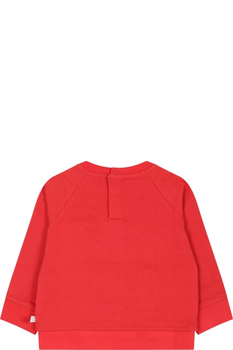 Stella McCartney Kids Stella McCartney Kids Red Sweatshirt For Baby Kids With Print