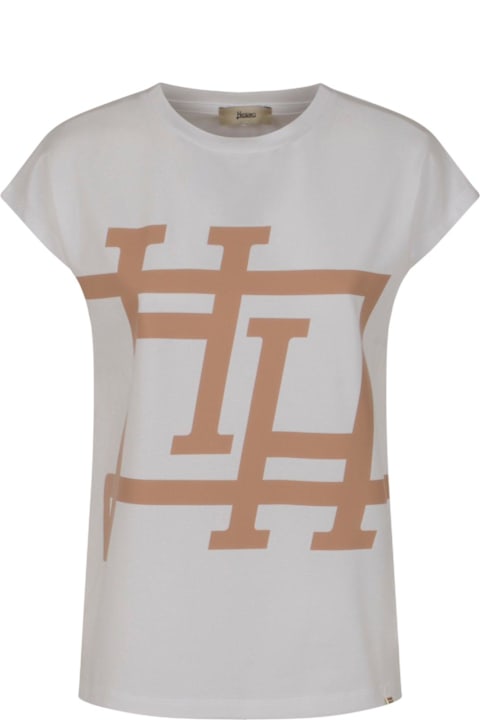Herno Topwear for Women Herno Logo Printed Crewneck T-shirt