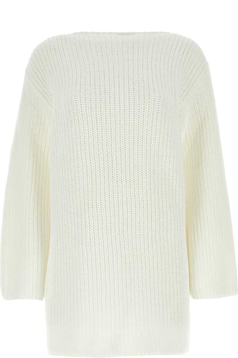 Sweaters for Women Ferragamo White Cotton Oversize Sweater