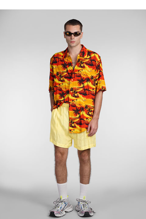 Balenciaga Pants for Men Balenciaga Shorts In Yellow Silk