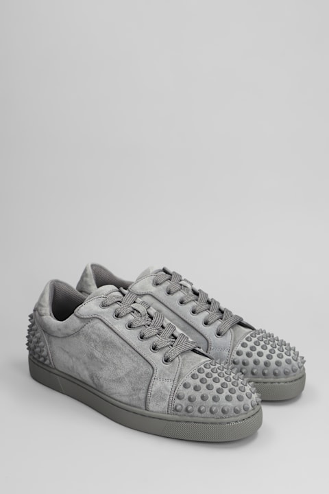 メンズ Christian Louboutinのシューズ Christian Louboutin Seavaste 2 Sneakers In Grey Suede
