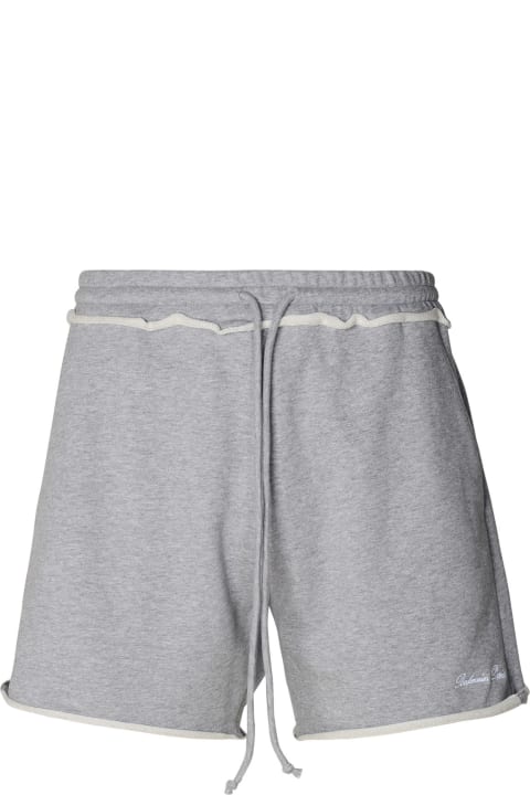 Pants for Men Balmain Grey Cotton Bermuda Shorts