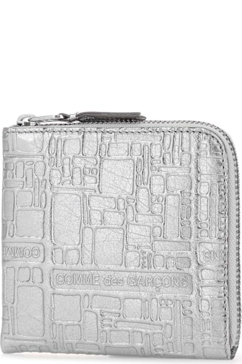 Comme des Garçons Silver Leather Card Holder