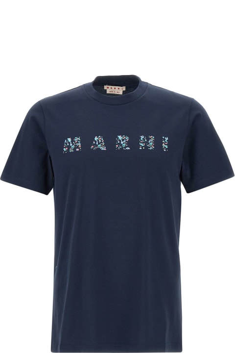 Marni Topwear for Women Marni "floral Logo" Cotton T-shirt