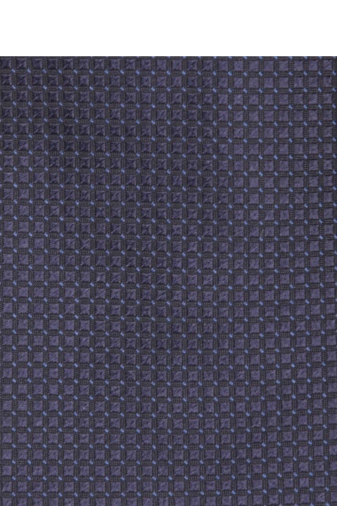 Canali for Men Canali 8cm Blue Micro-pattern Tie