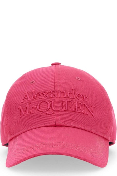 Alexander McQueen Hats for Men Alexander McQueen Logo Embroidered Baseball Cap
