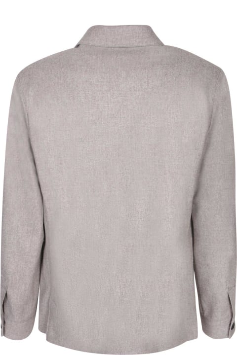 Buttoned Long-sleeved Overshirt