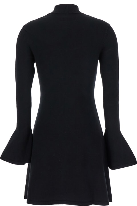 Federica Tosi Dresses for Women Federica Tosi Black Mini Dress With High Neck And Cut-out Detail On Viscose Blend Woman