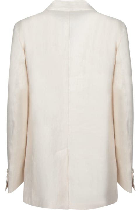 Incotex Clothing for Women Incotex Terrie Ivory Linen Jacket