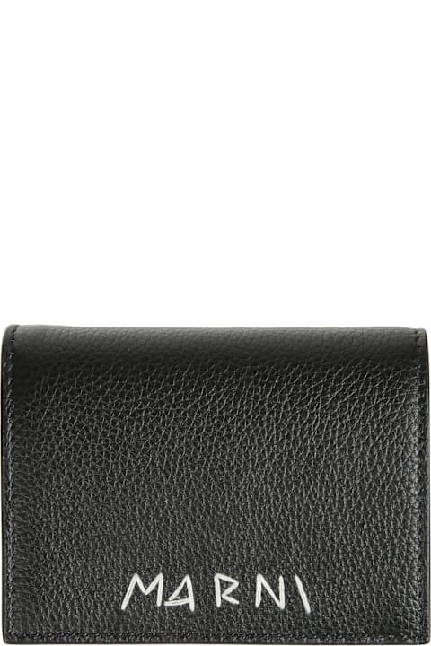 Marni محافظ لـ السيدات Marni Logo-embroidered Bi-fold Wallet