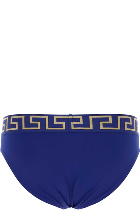 Versace ملابس سباحة لـ القسم الرجالي Versace Electric Blue Stretch Nylon Swimming Brief