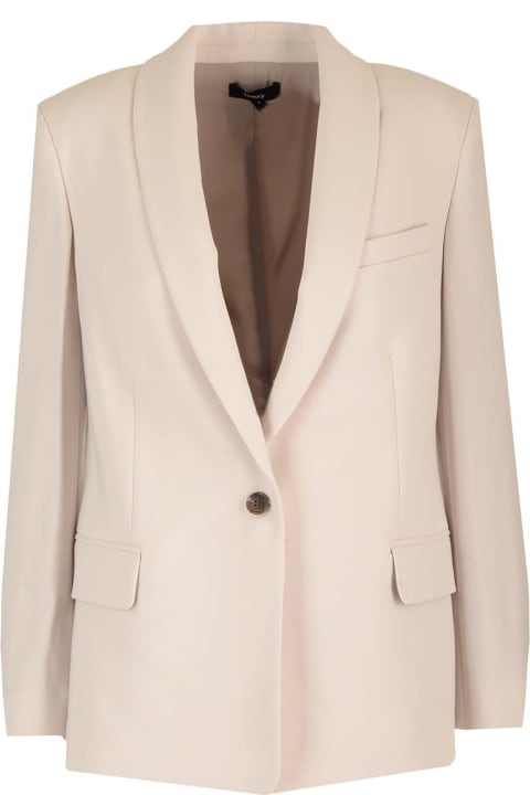 Theory Coats & Jackets for Women Theory Beige Single-breasted Jacket