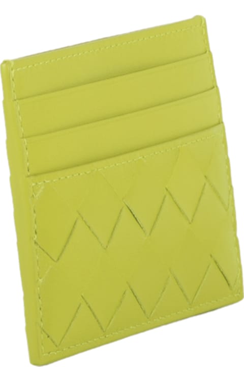 Leather Credit Card Holder With Braided Pattern