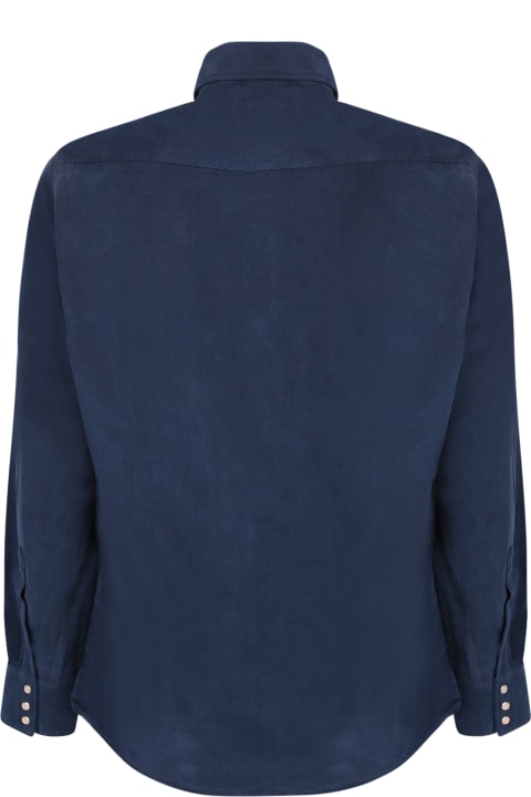 Lardini for Men Lardini Cotton Blue Shirt