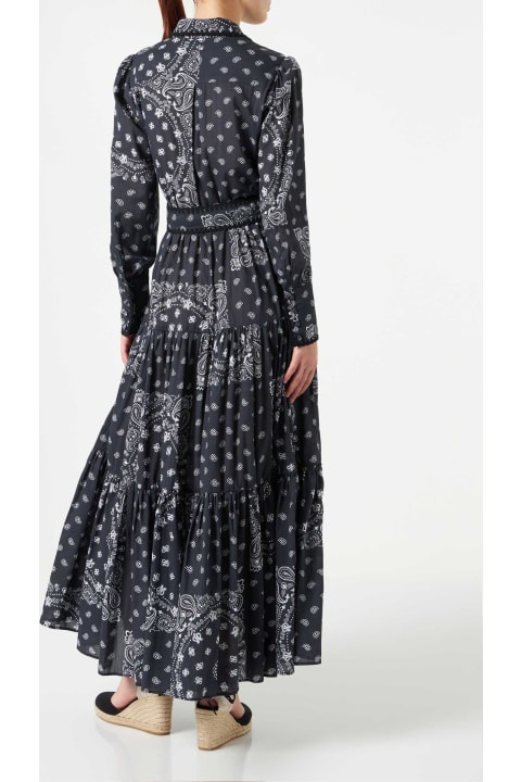 Fashion for Women MC2 Saint Barth Bandanna Cotton Long Dress With Embroideries