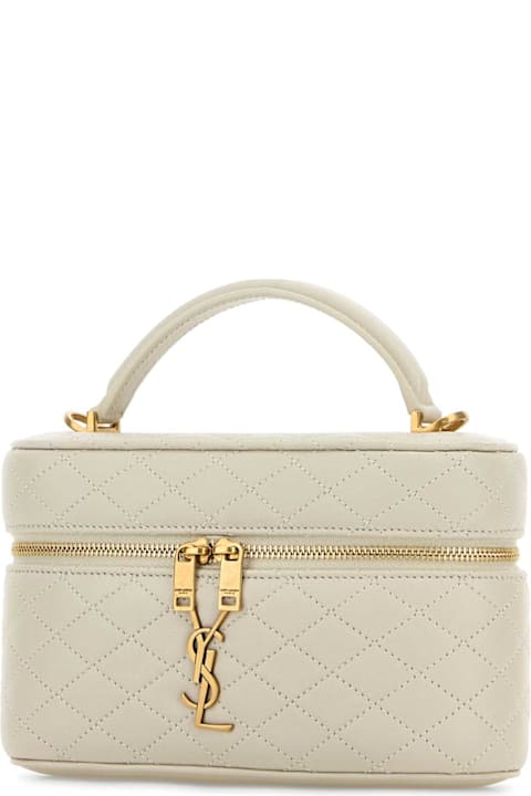 Saint Laurent Bags for Women Saint Laurent Ivory Nappa Leather Vanity Gaby Handbag