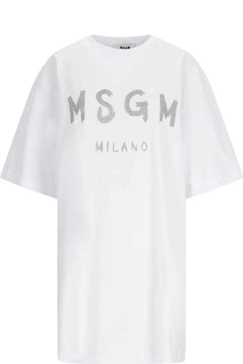 Fashion for Women MSGM Logo Dress