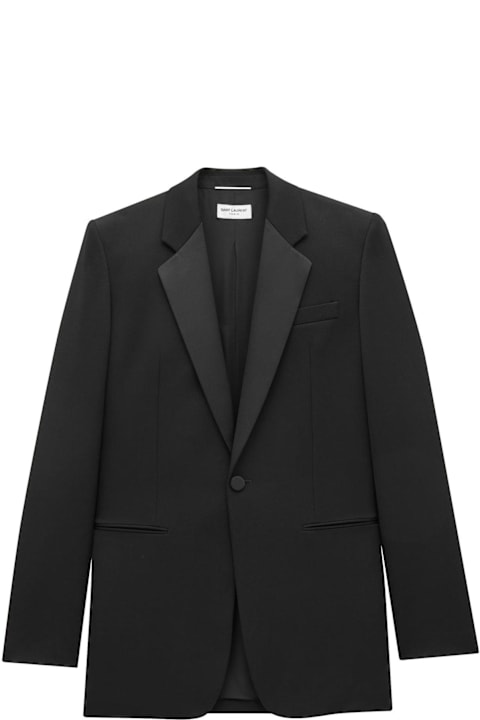 Saint Laurent Coats & Jackets for Men Saint Laurent Classic Long-sleeve Tuxedo Blazer