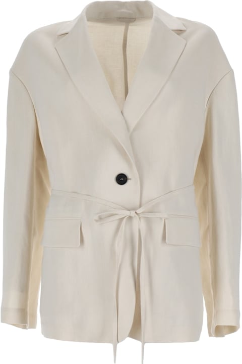 Brunello Cucinelli for Kids Brunello Cucinelli Belted Jacket