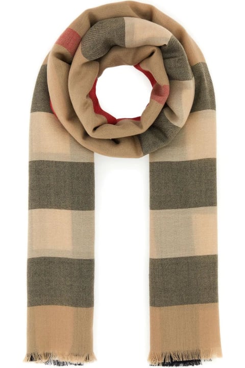 Scarves for Women Burberry Embroidered Cashmere Scarf