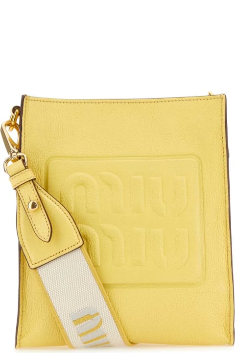 Miu Miu Sale for Women Miu Miu Yellow Leather Crossbody Bag