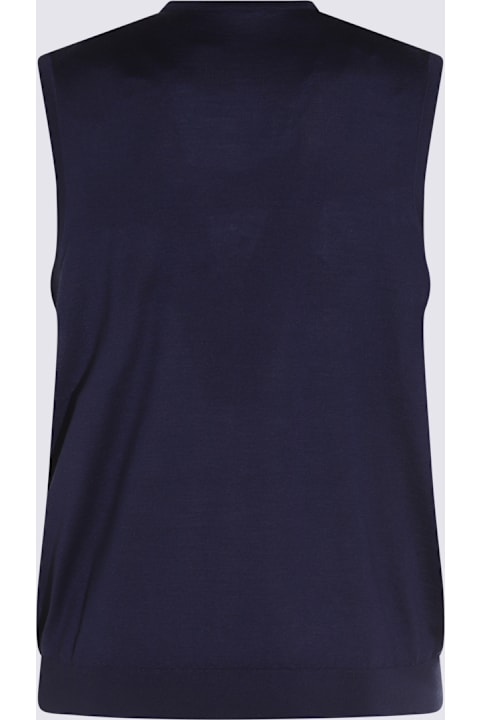 Sweaters for Men Malo Dark Blue Cashmere Knitwear