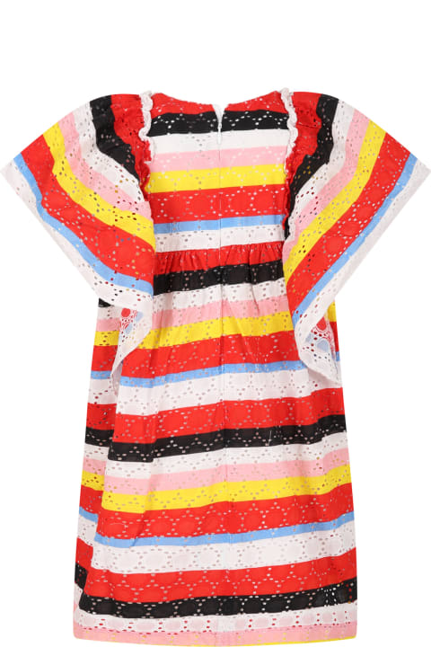 Multicolor Dress For Girl With Logo